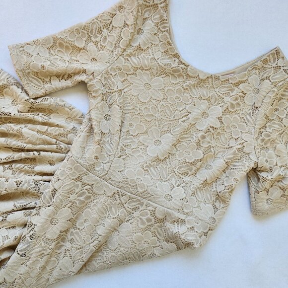 Lace Floral Dress Romantic Modest Classy Flowers Cottagecore Fairy Pretty Cute - Picture 3 of 9